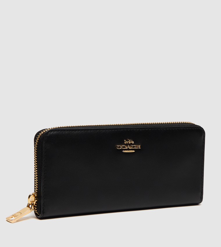 Logo Metal Zip-Around Long Wallet