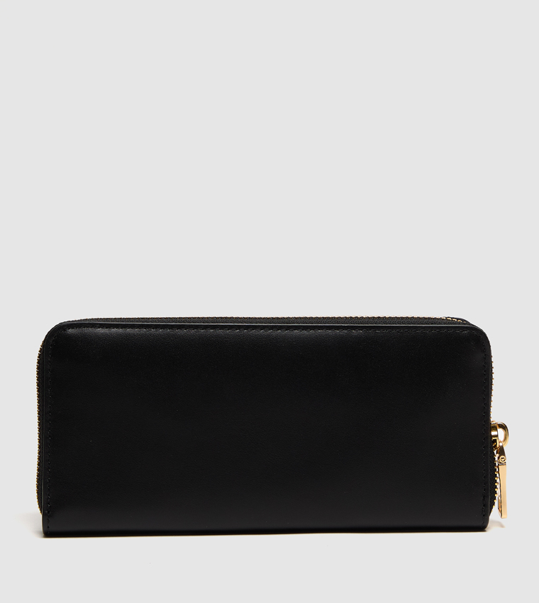 Logo Metal Zip-Around Long Wallet