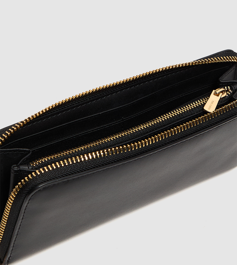 Logo Metal Zip-Around Long Wallet