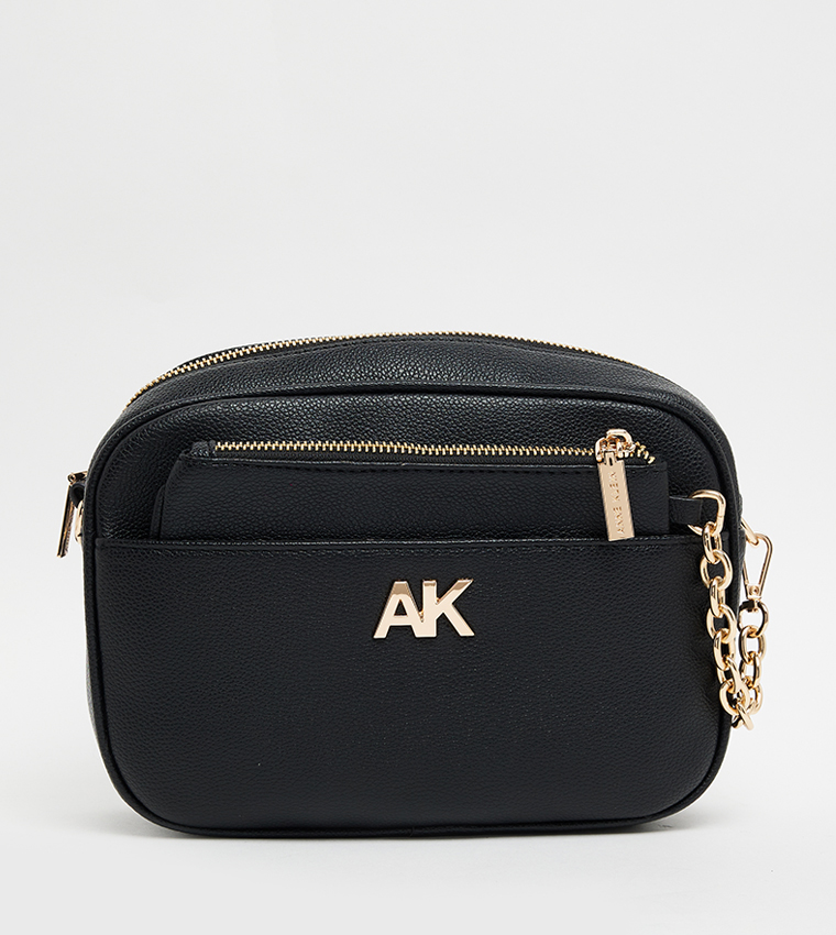 Monogram Detail Shoulder Bag with Pouch