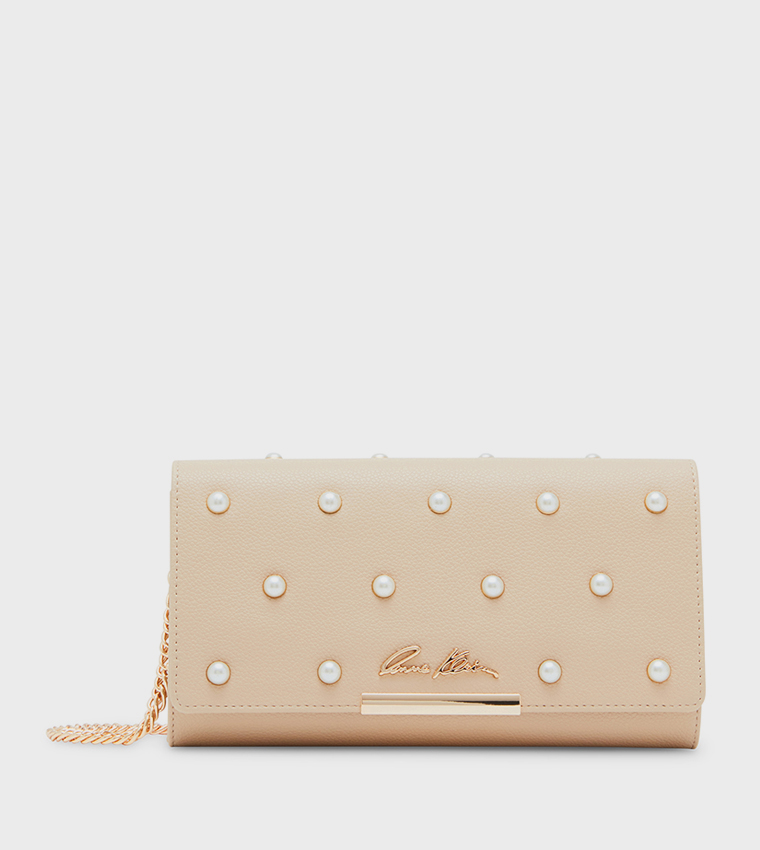 Embellished Flap Wallet with Sling