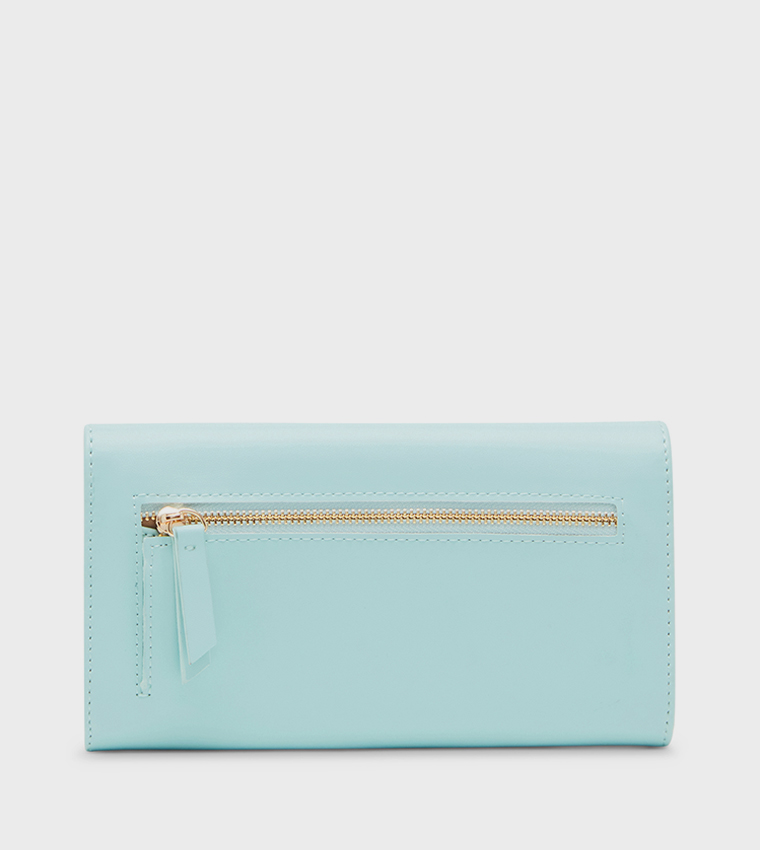 Twist Lock Flap Long Wallet