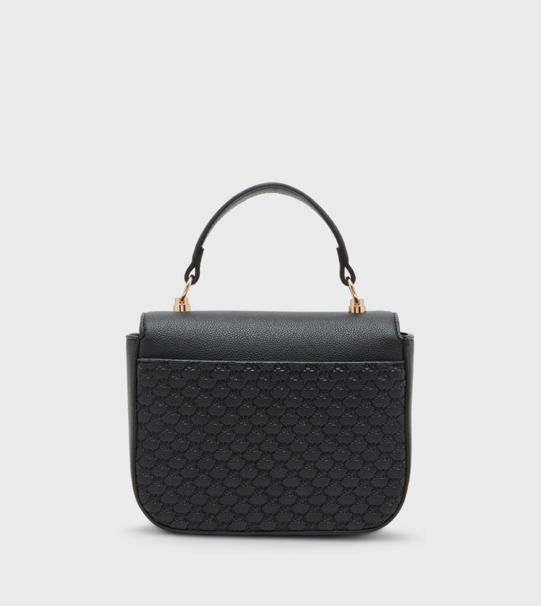 Push Lock Flap Convertible Top Handle Bag