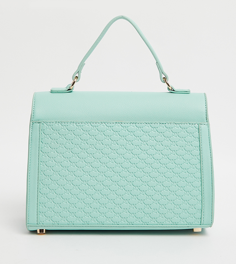 Monogram Patterned Top Handle Bag