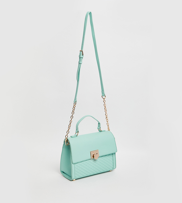 Monogram Patterned Top Handle Bag