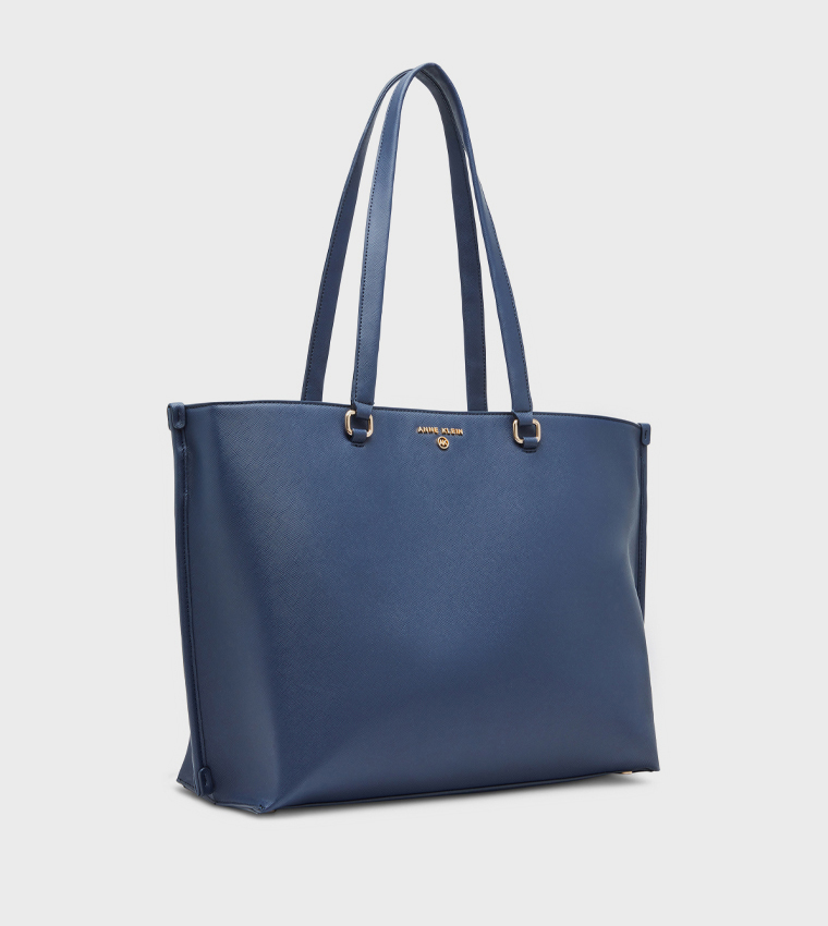 NWT Anne Klein blue outlet Saffiano Totebag