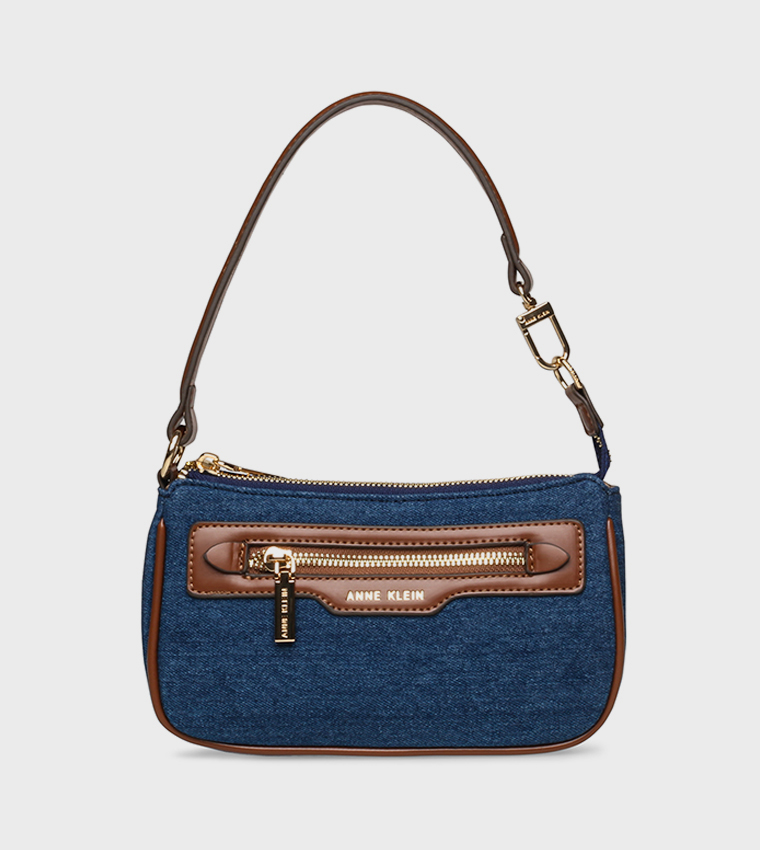 Logo Detail Zippered Shoulder Bag