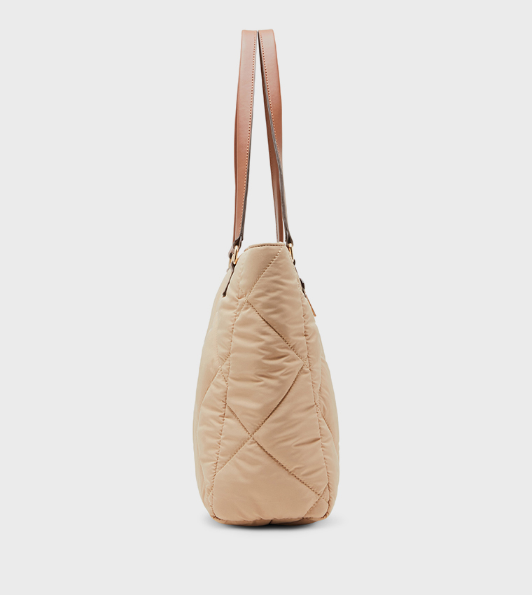 Quilted Zippered Tote Bag
