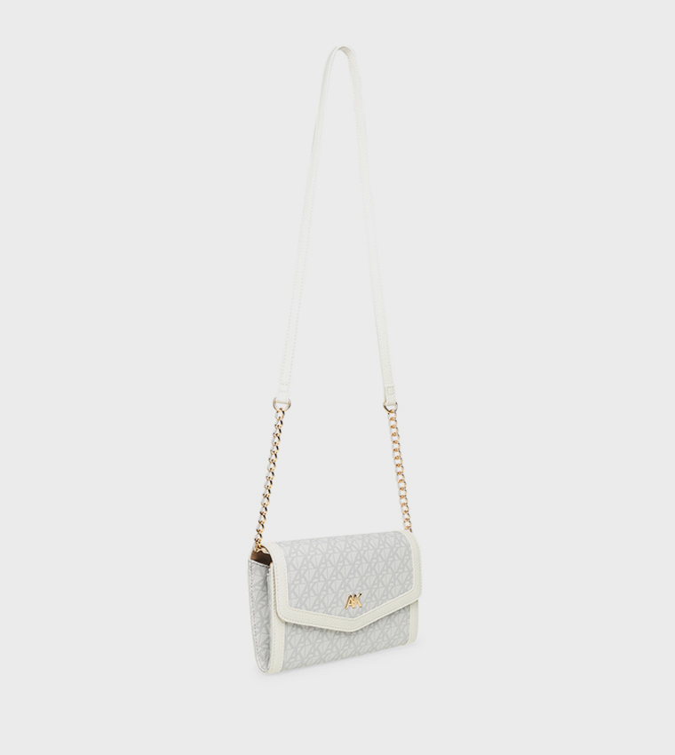 Monogram Patterned Flap Crossbody Bag