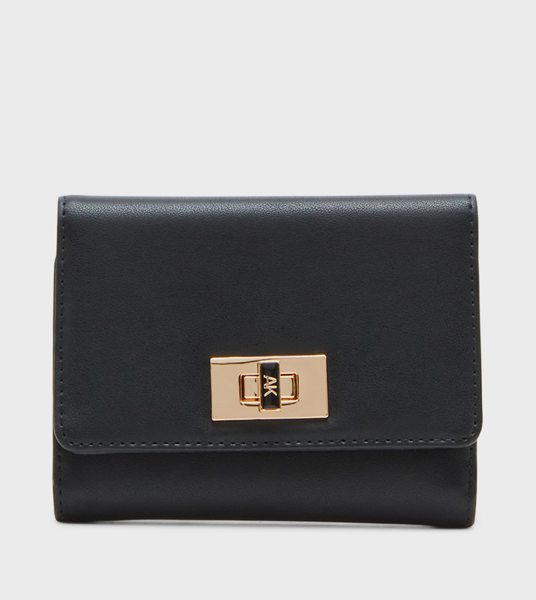 Monogram Detail Tri-Fold Wallet