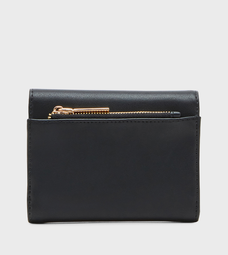 Monogram Detail Tri-Fold Wallet