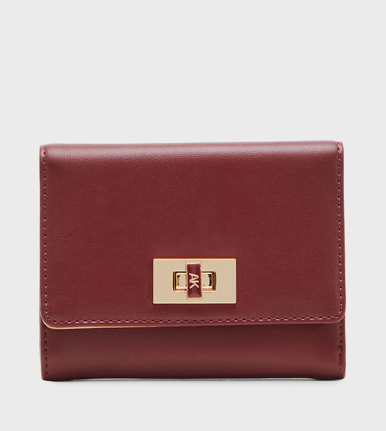 Monogram Detail Tri-Fold Wallet