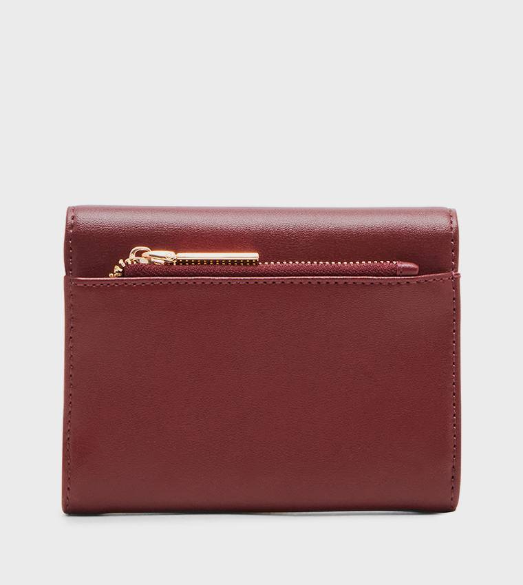 Monogram Detail Tri-Fold Wallet