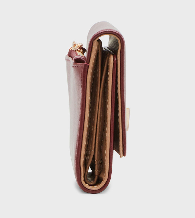 Monogram Detail Tri-Fold Wallet