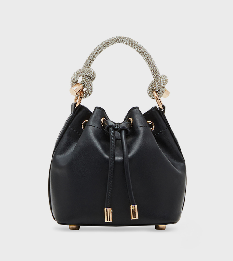 Embellished Handle Bucket Bag 
