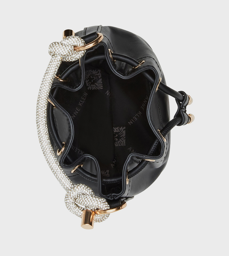 Embellished Handle Bucket Bag 