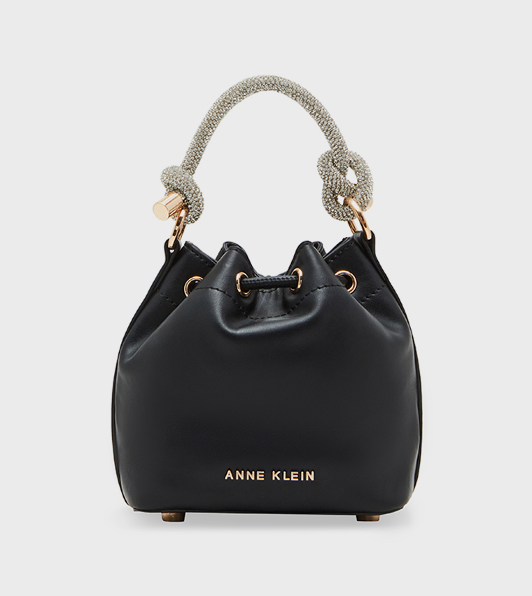 Embellished Handle Bucket Bag 