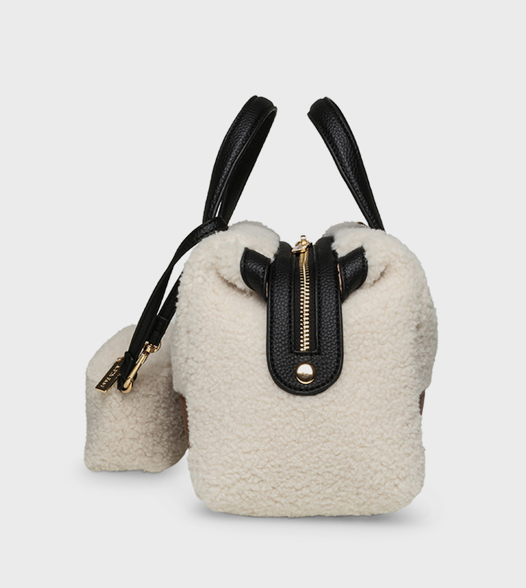 Plush Handheld Bag with Coin Pouch
