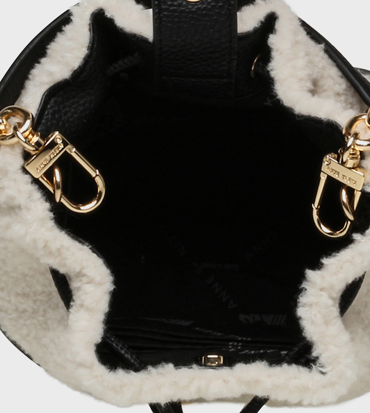 Drawstring Plush Bucket Bag