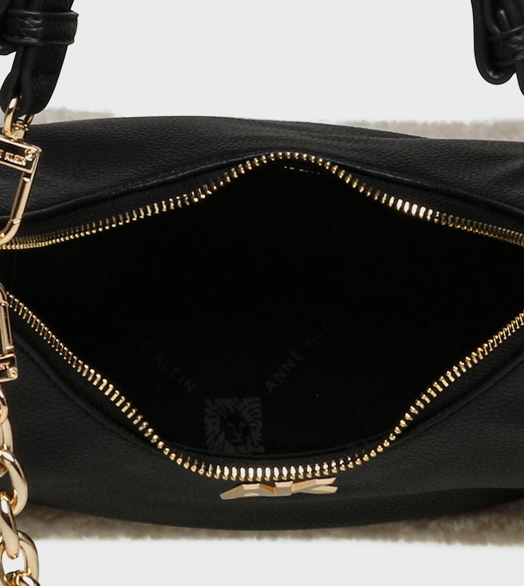Plush Trim Shoulder Bag