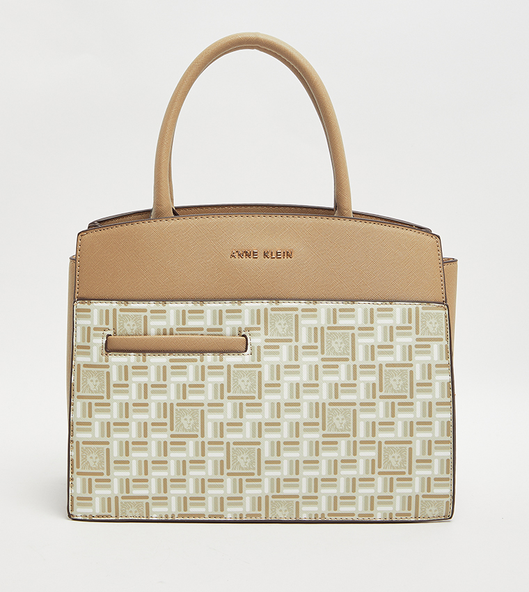 Patterned Satchel Bag with Coin Pouch