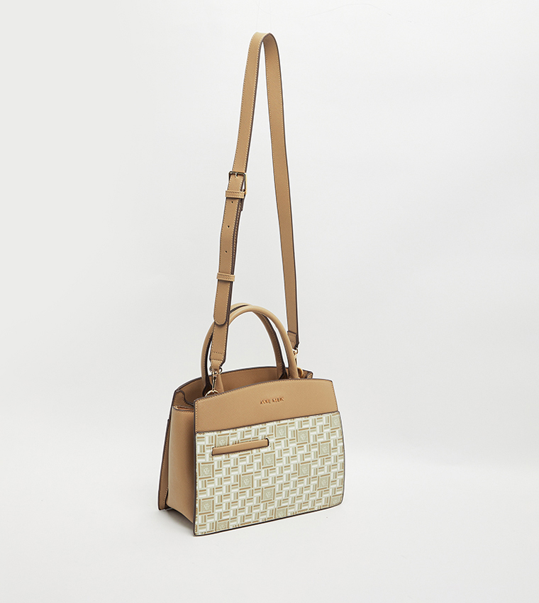 Patterned Satchel Bag with Coin Pouch