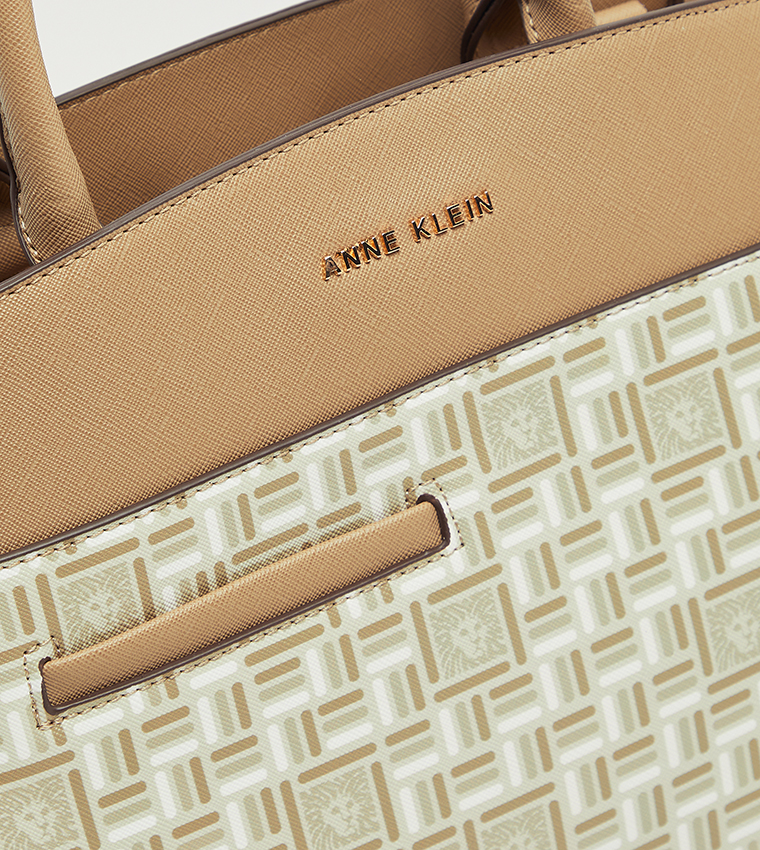 Patterned Satchel Bag with Coin Pouch