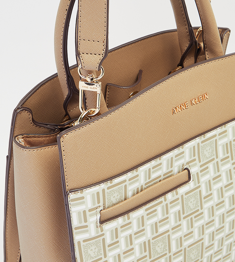 Patterned Satchel Bag with Coin Pouch