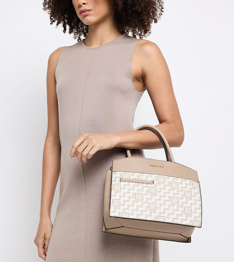 Patterned Satchel Bag with Coin Pouch