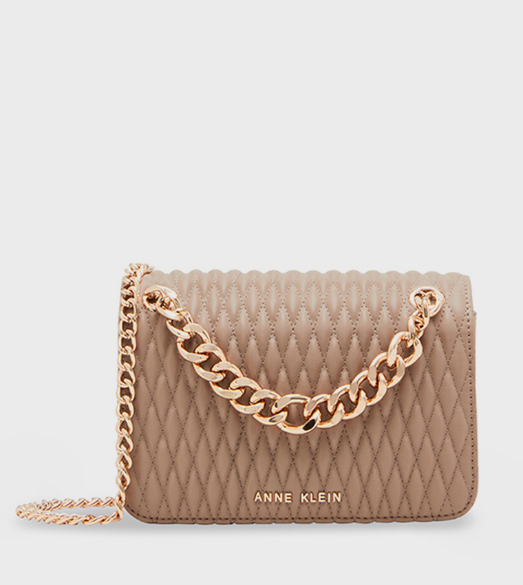 Logo Detail Quilted Crossbody Bag