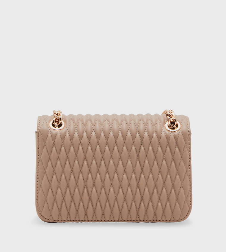 Logo Detail Quilted Crossbody Bag