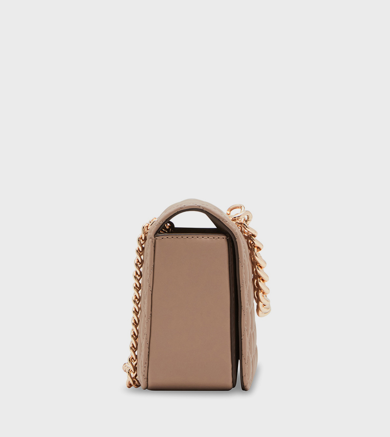 Logo Detail Quilted Crossbody Bag