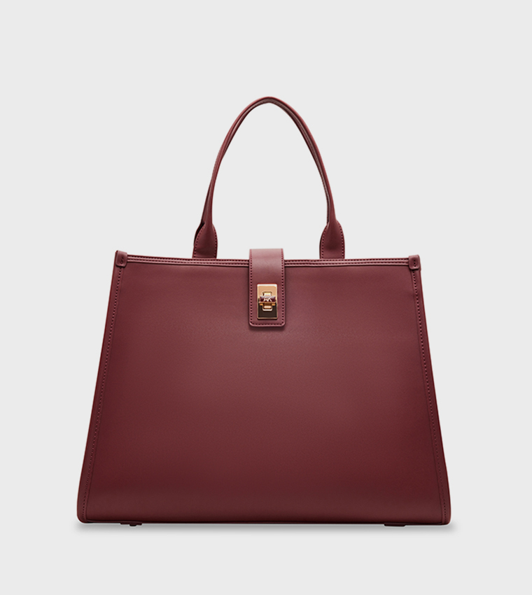Textured Satchel Bag