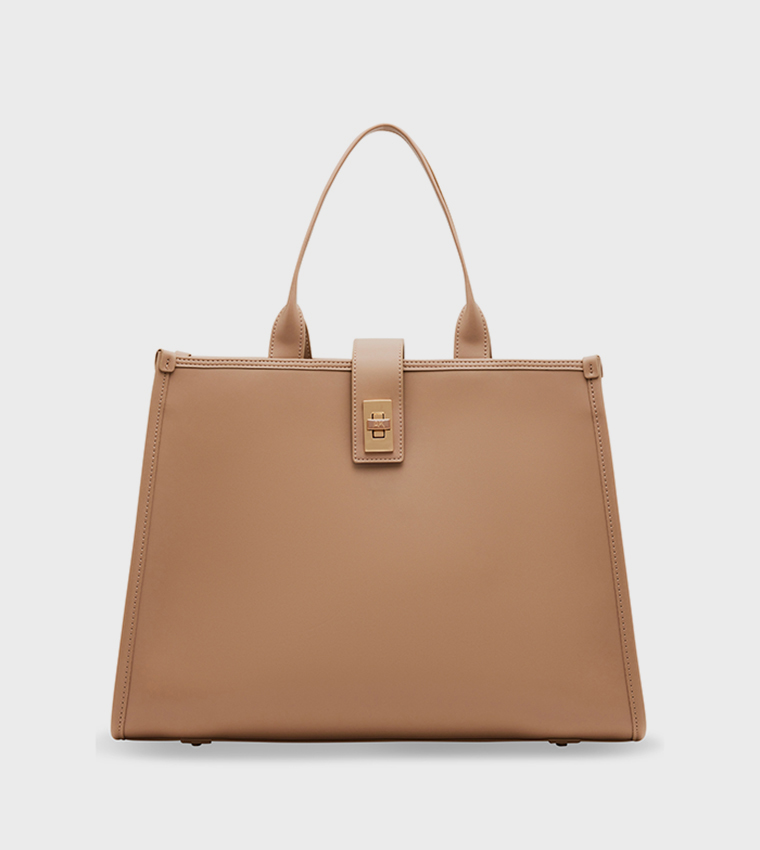 Textured Satchel Bag