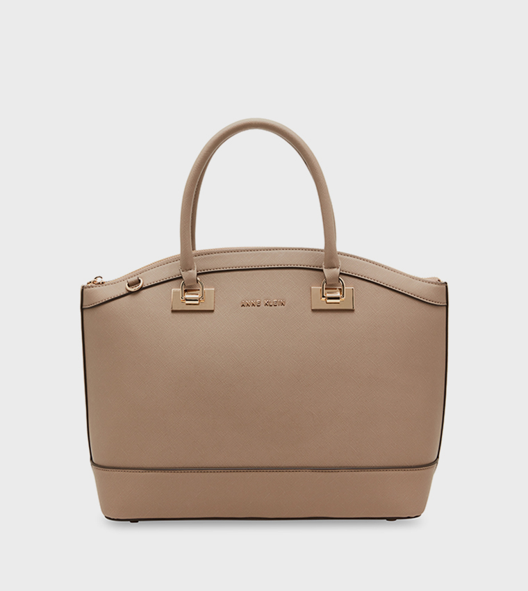 Buy Anne Klein Textured Satchel Bag In Beige 6thStreet UAE