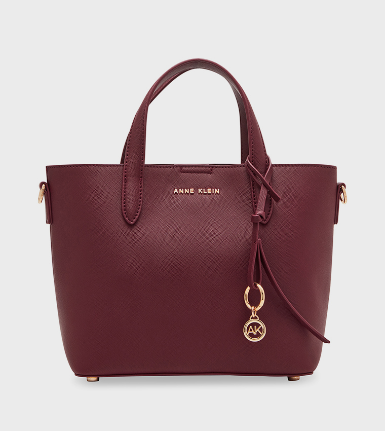 Buy Anne Klein Textured Mini Tote Bag In Maroon 6thStreet UAE