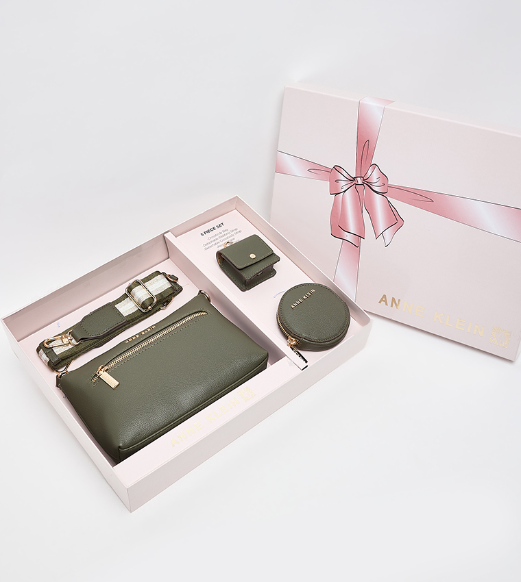 Textured Crossbody Bag Gift Set