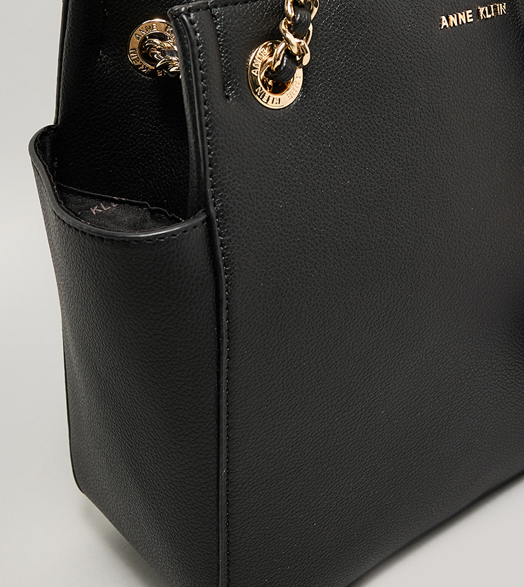 Textured Tote Bag with Coin Pouch