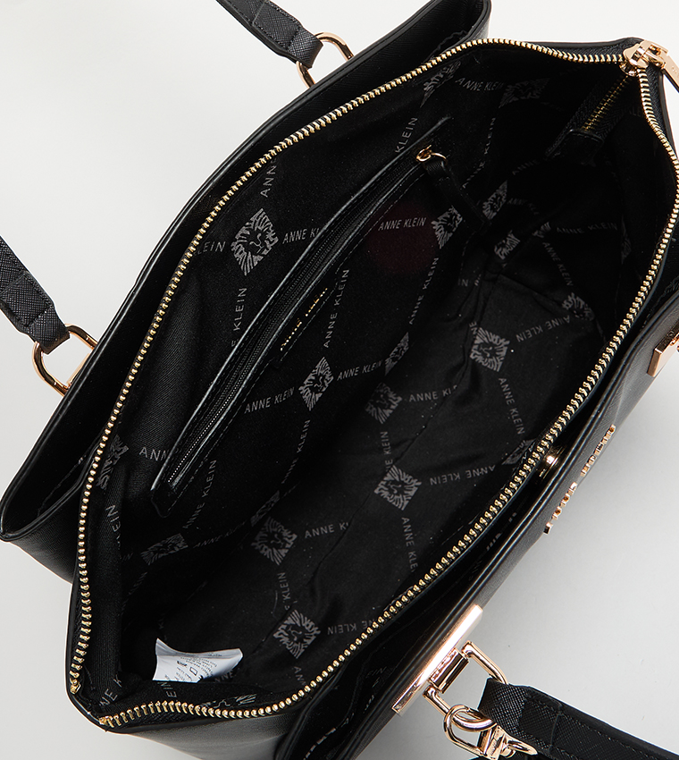 Textured Shoulder Bag with Pouch