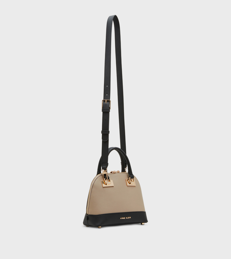 Color Block Satchel Bag