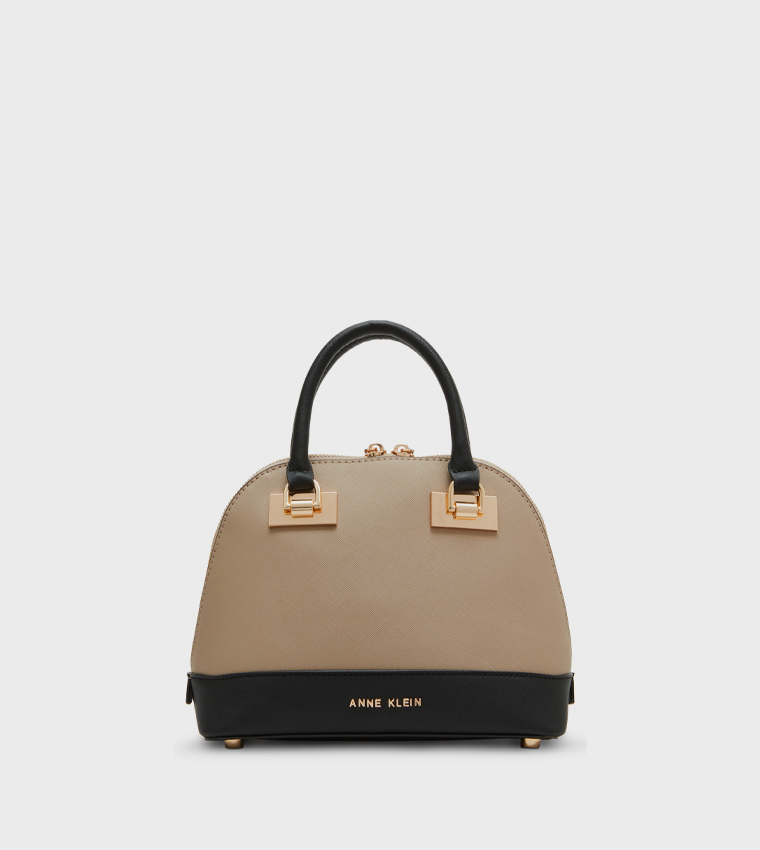 Color Block Satchel Bag
