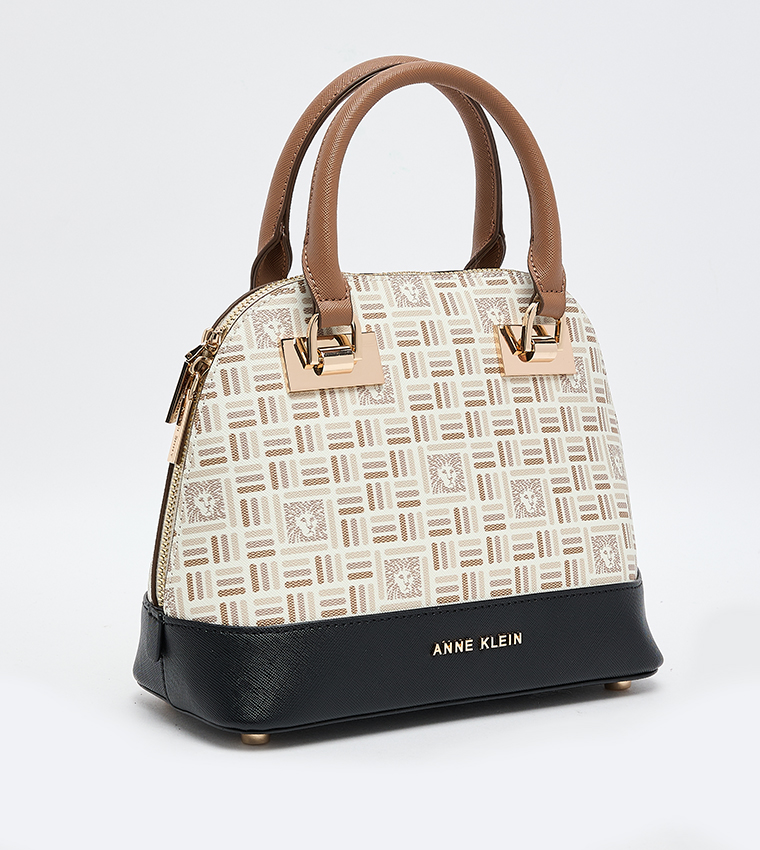 Patterned Handheld Bag with Coin Pouch