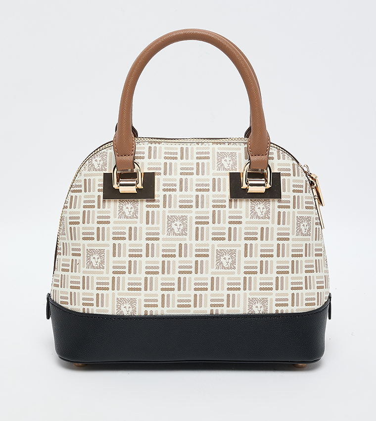 Patterned Handheld Bag with Coin Pouch