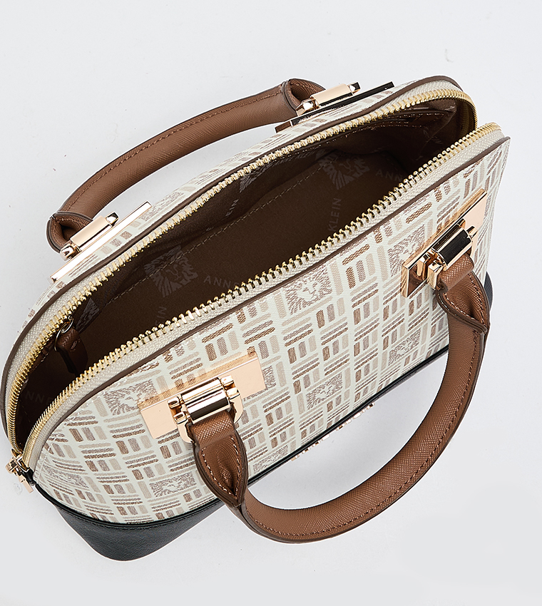 Patterned Handheld Bag with Coin Pouch