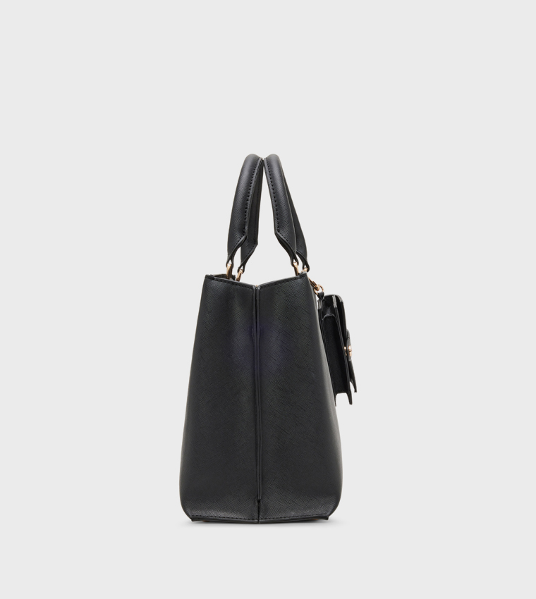 Textured Tote Bag with Pouch
