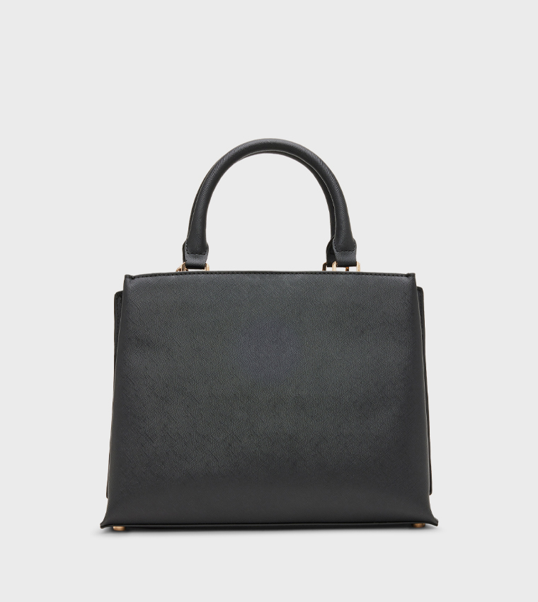 Textured Tote Bag with Pouch