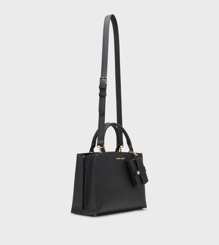 Textured Tote Bag with Pouch
