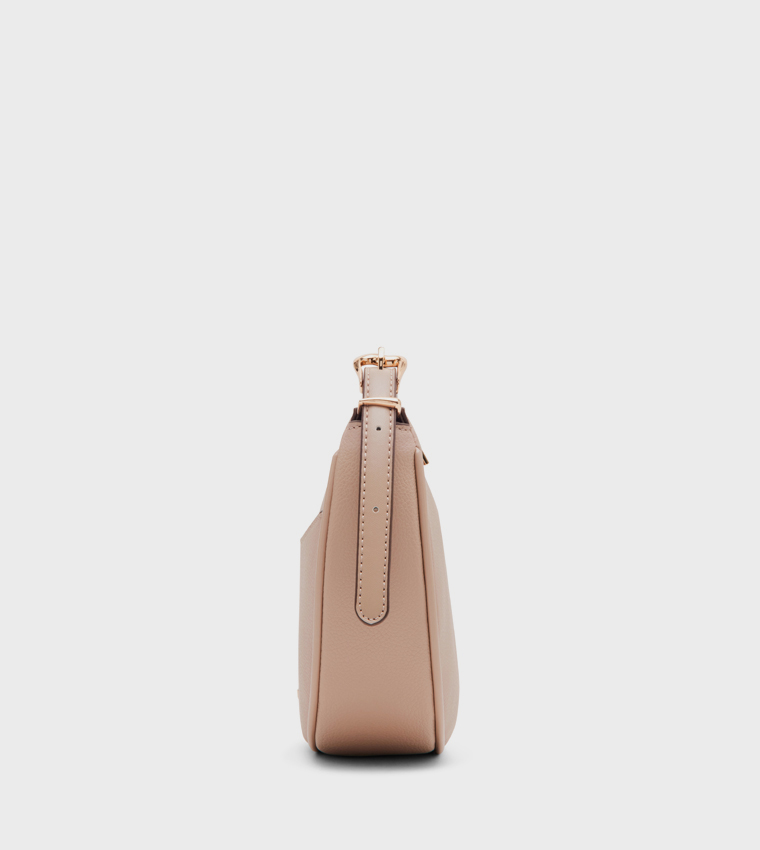 Textured Logo Detail Crossbody Bag