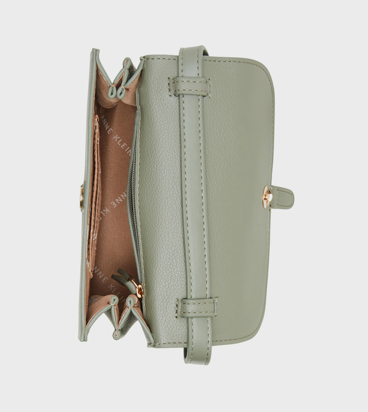 Buckle Detail Flap Crossbody Bag