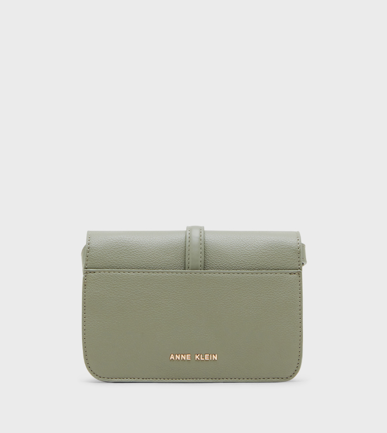 Buckle Detail Flap Crossbody Bag